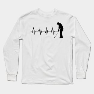 Golfer Heartbeat Long Sleeve T-Shirt